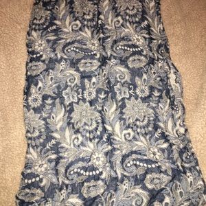 Beautiful Blue Floral Scarf